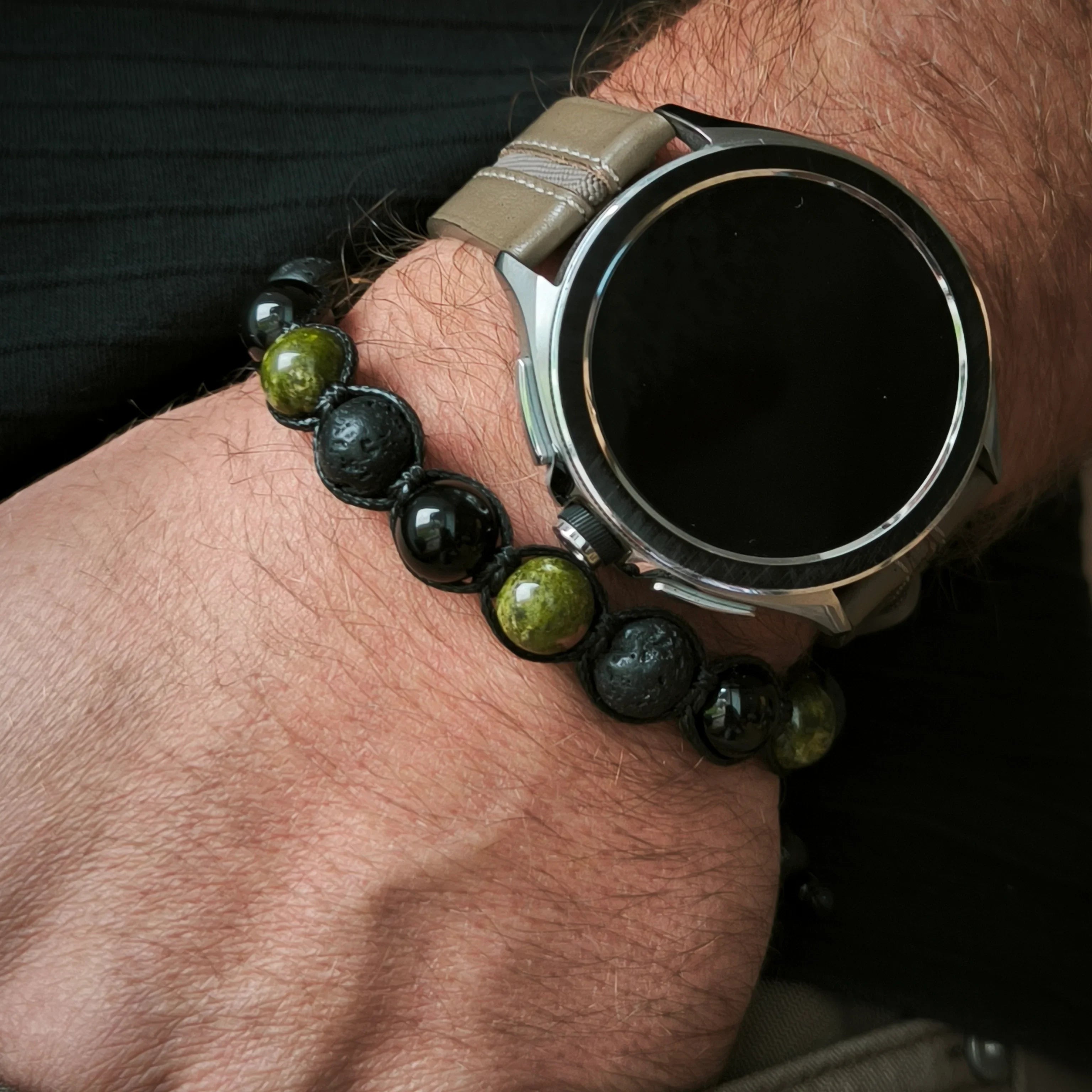 Venom - Mineral Bracelet (Tourmaline, Lava Stone, Unakite) - Marole