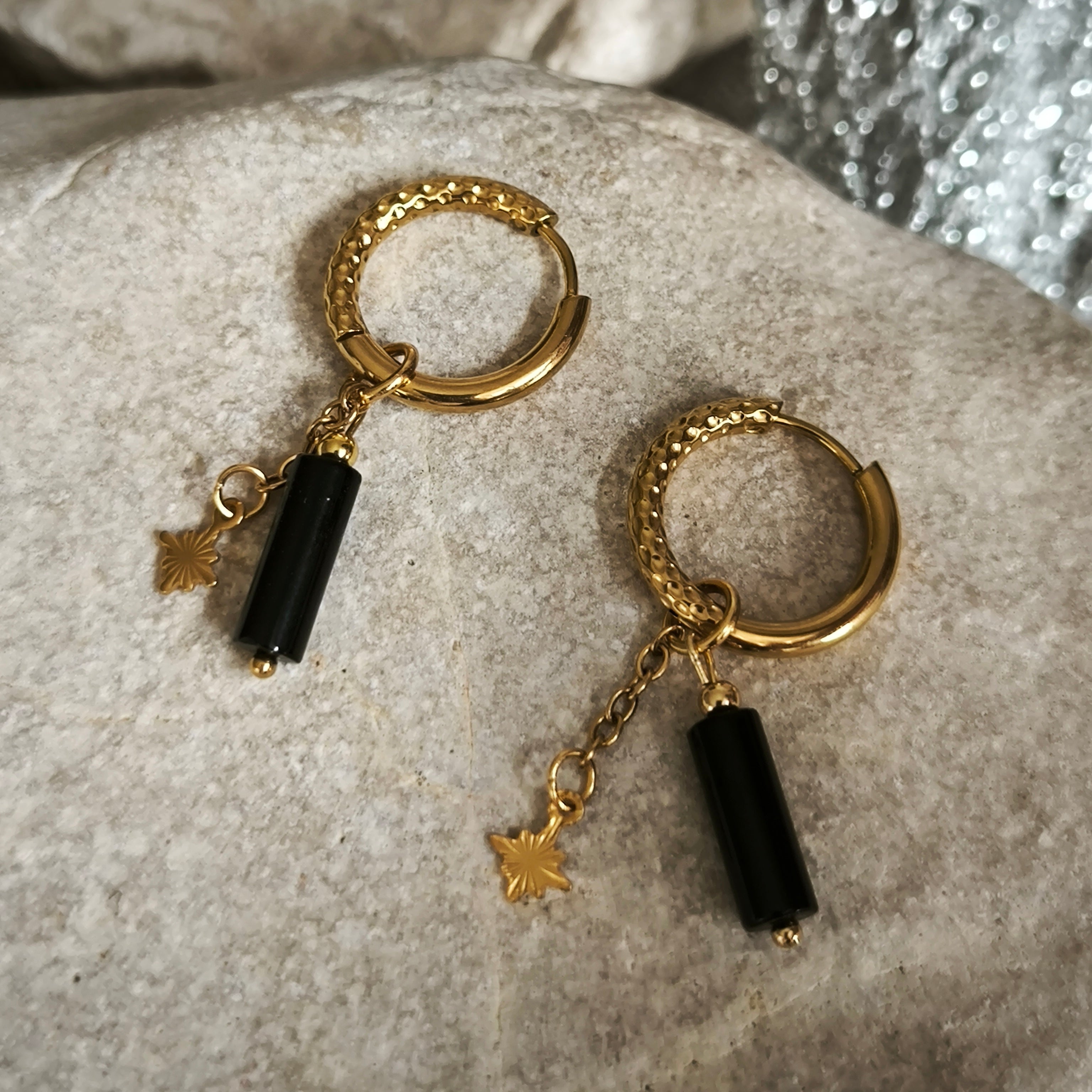 Mineral earrings (Onyx)