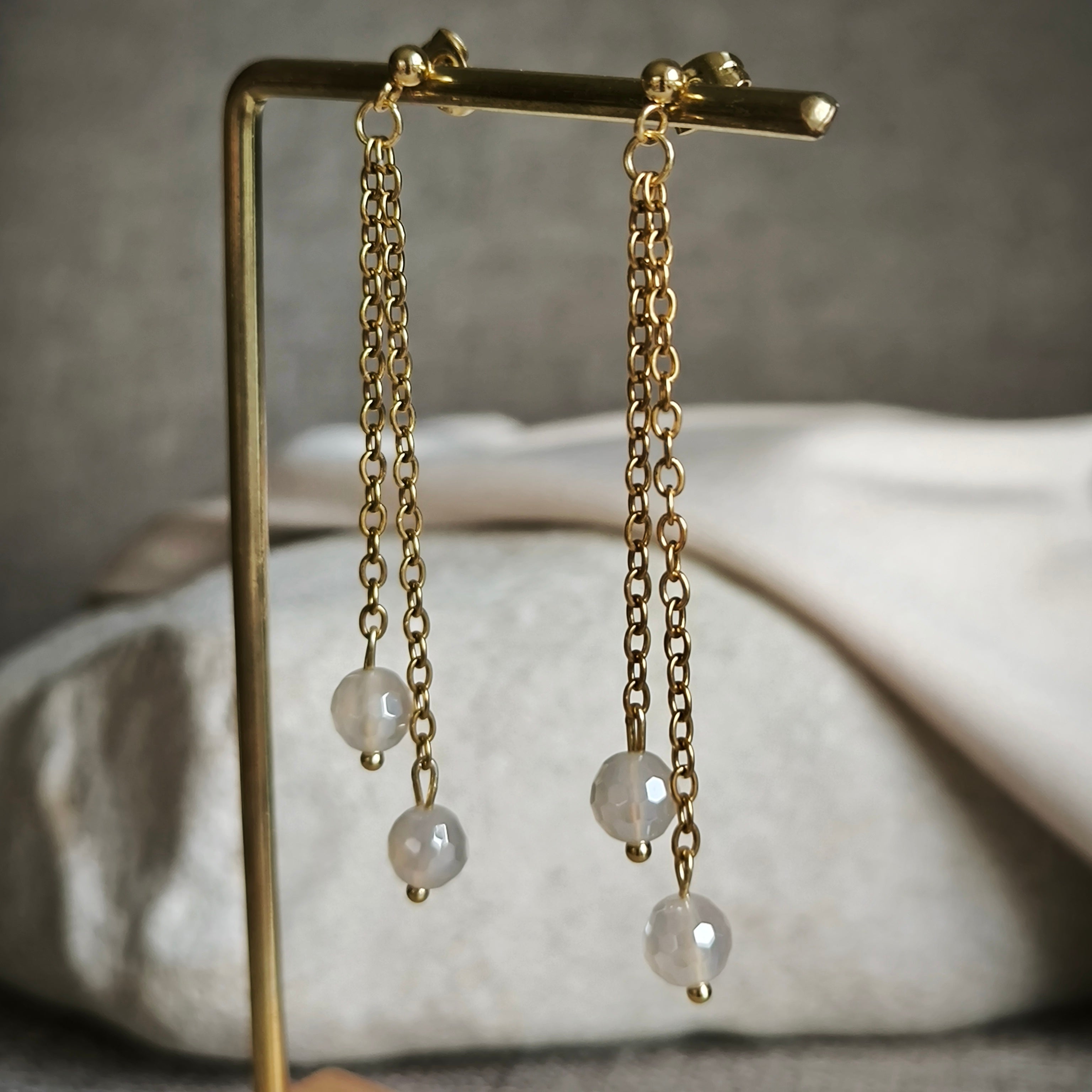 Mineral earrings (Agate)