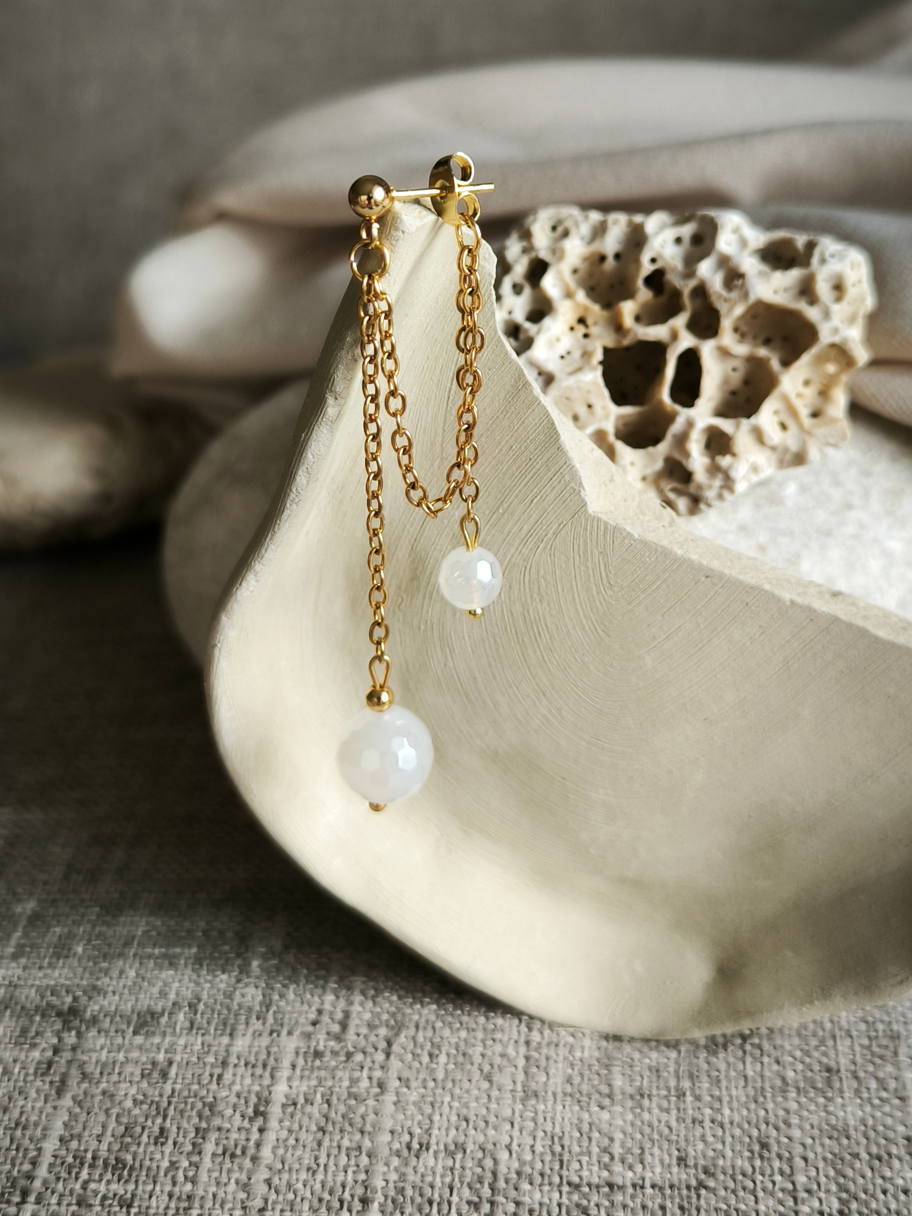 Mineral earrings (Agate)