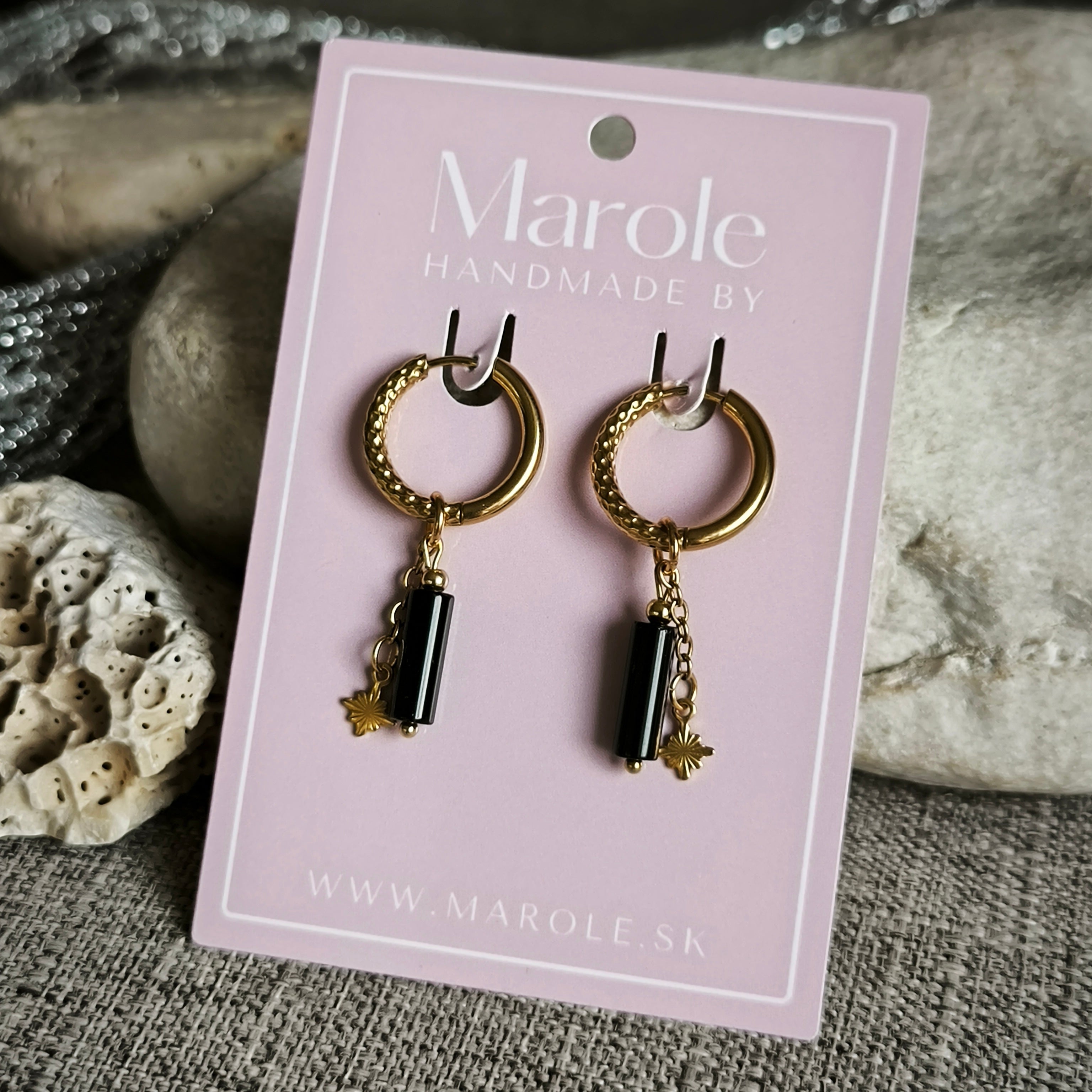 Mineral earrings (Onyx)