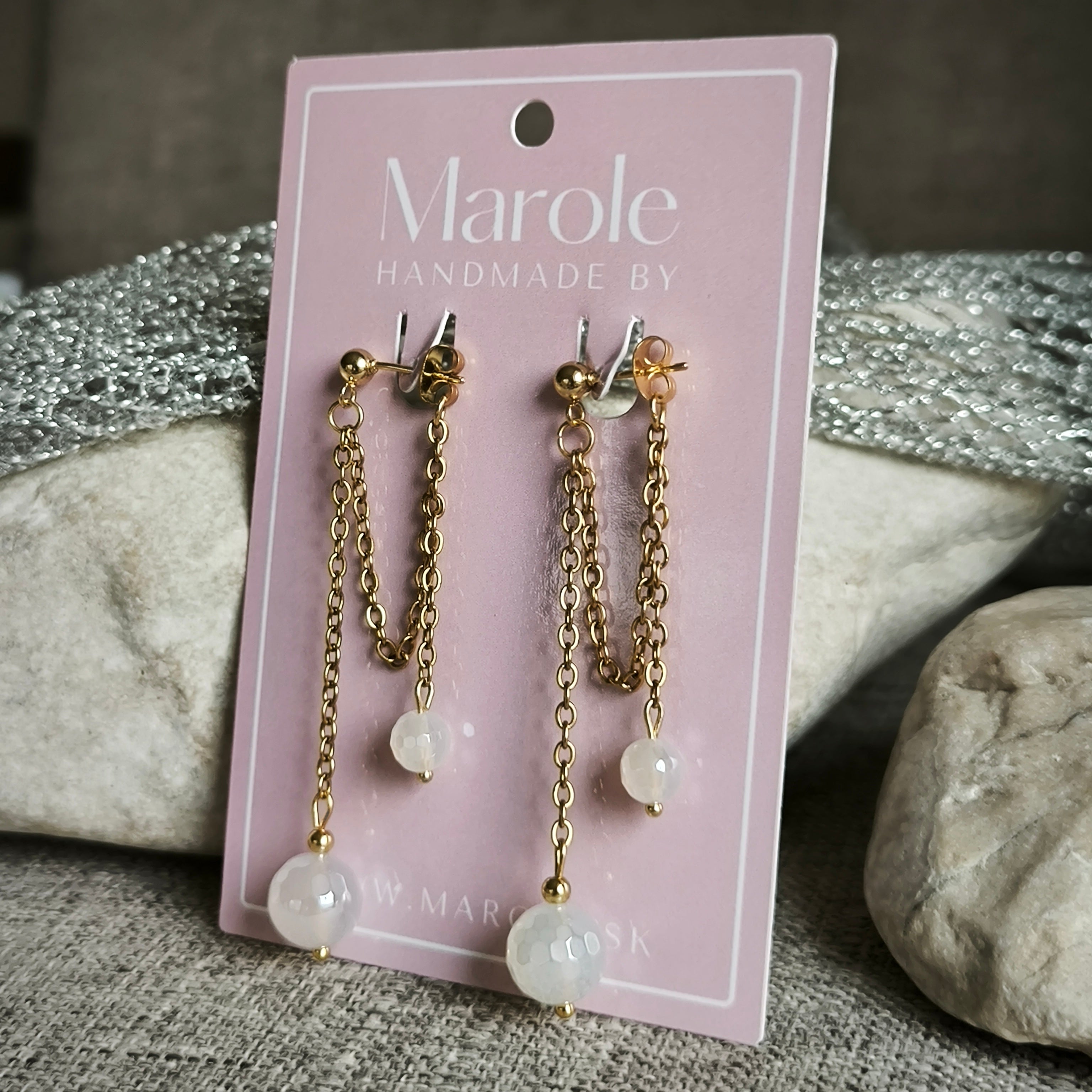 Mineral earrings (Agate)