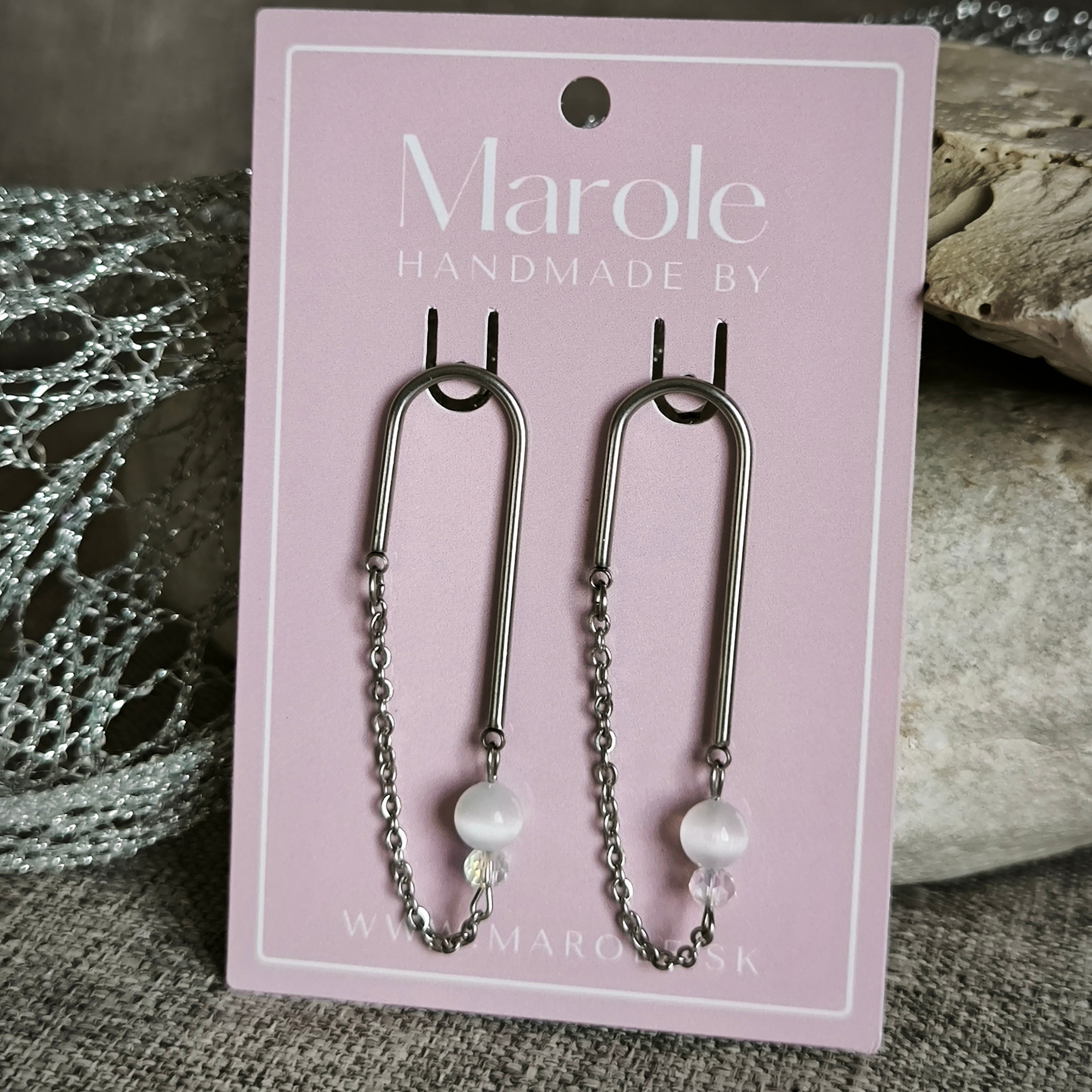 Mineral earrings (Selenite)