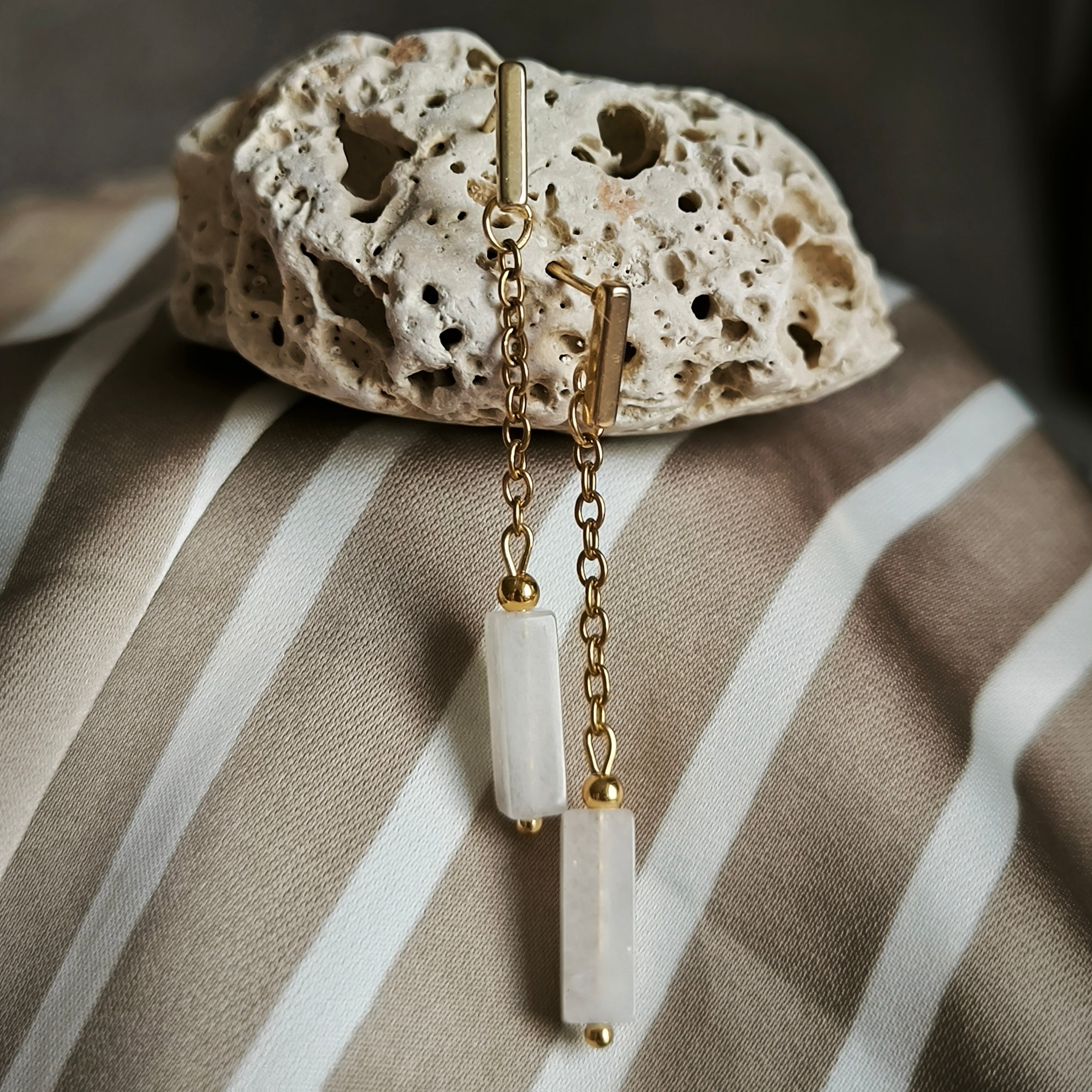 Mineral earrings (Jadeite)