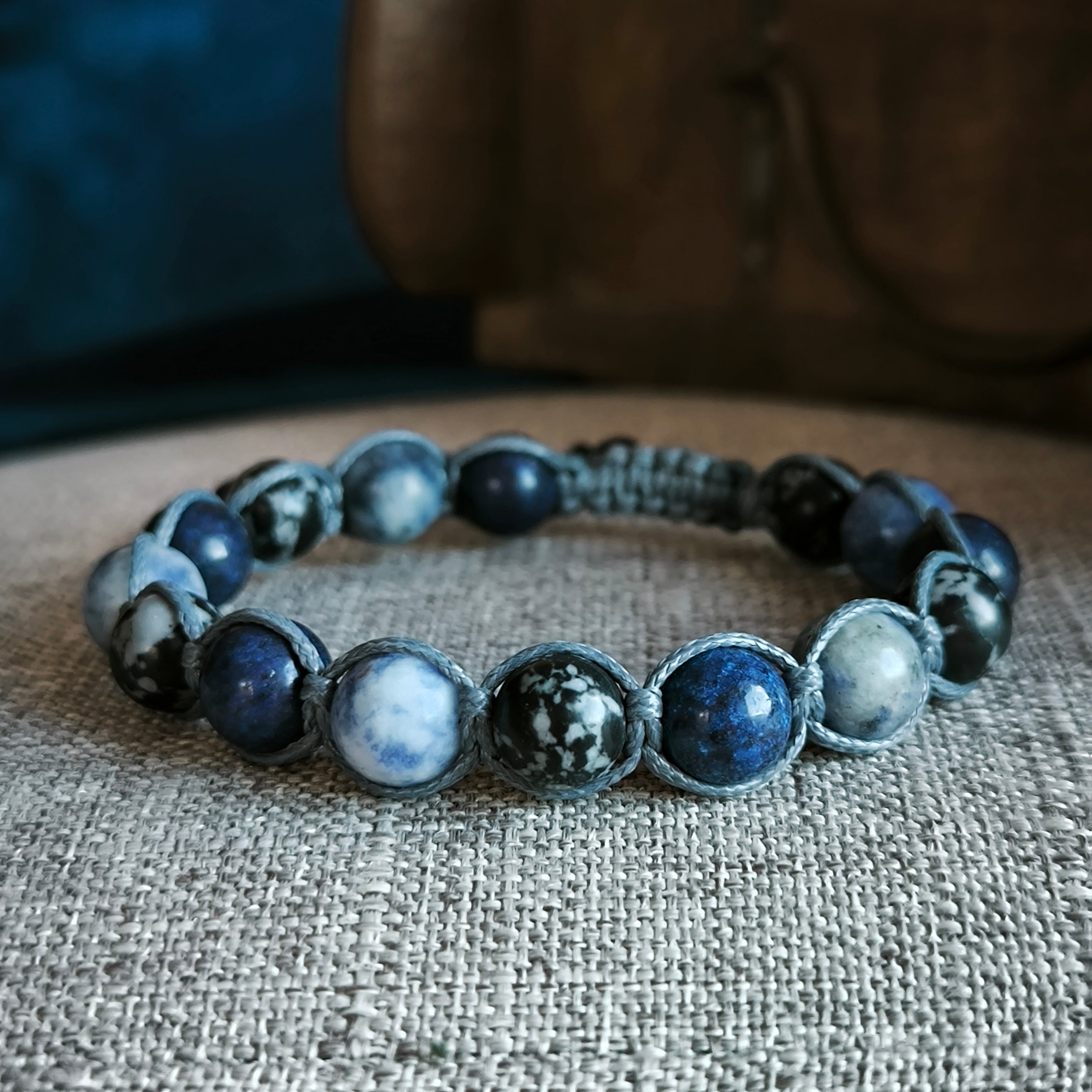 Poseidon - Mineral Bracelet (Sodalite, Lapis Lazuli, Obsidian)
