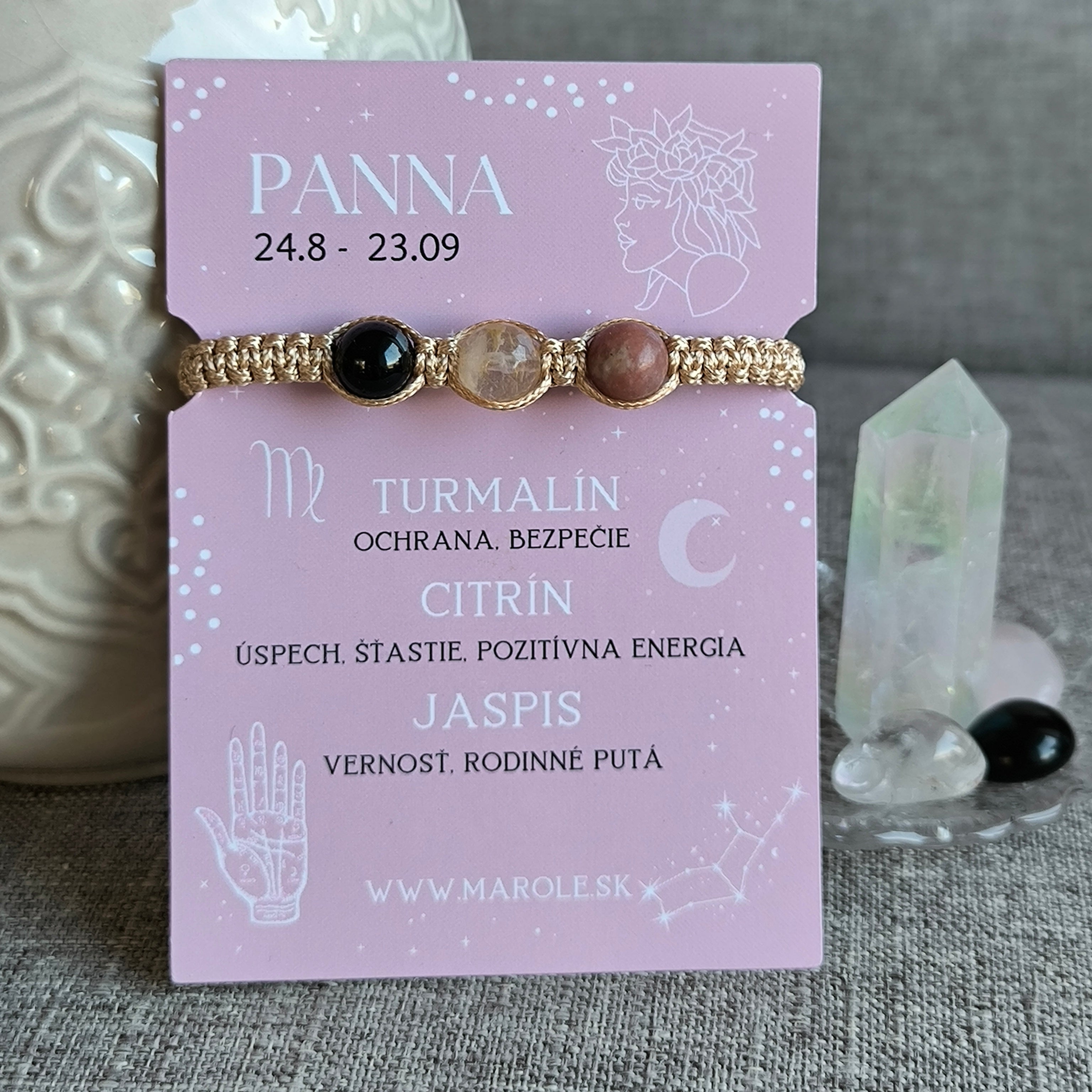 Fecioară (Turmalină, Citrină, Jasp)