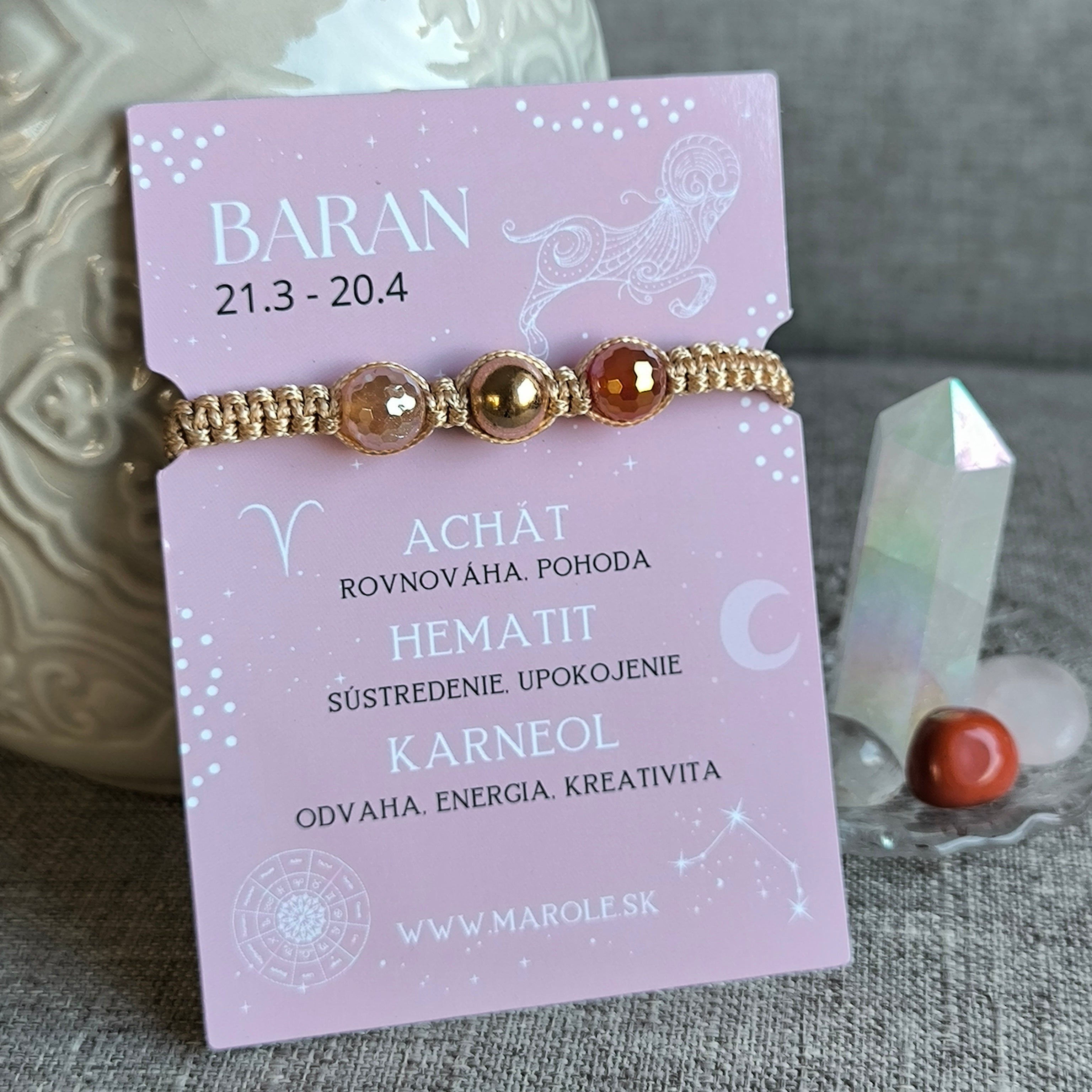 Widder (Achat, Hämatit, Karneol)