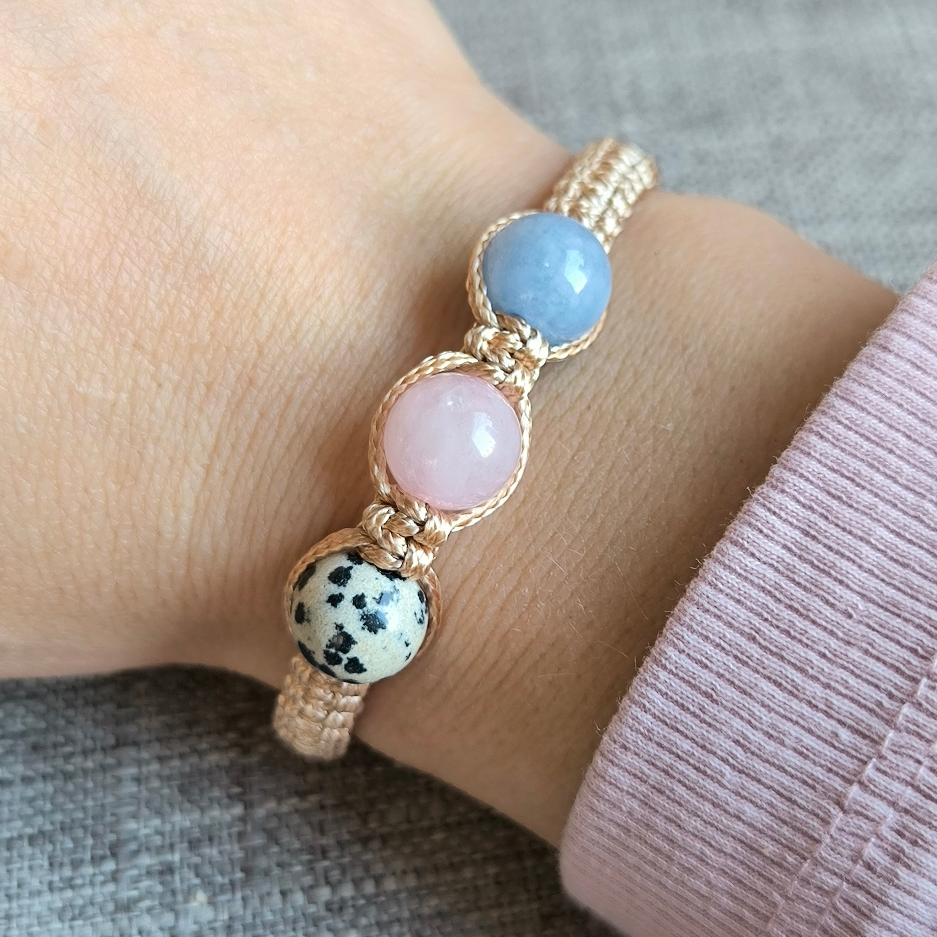 Fische (Jaspis, Rosenquarz, Aquamarin)