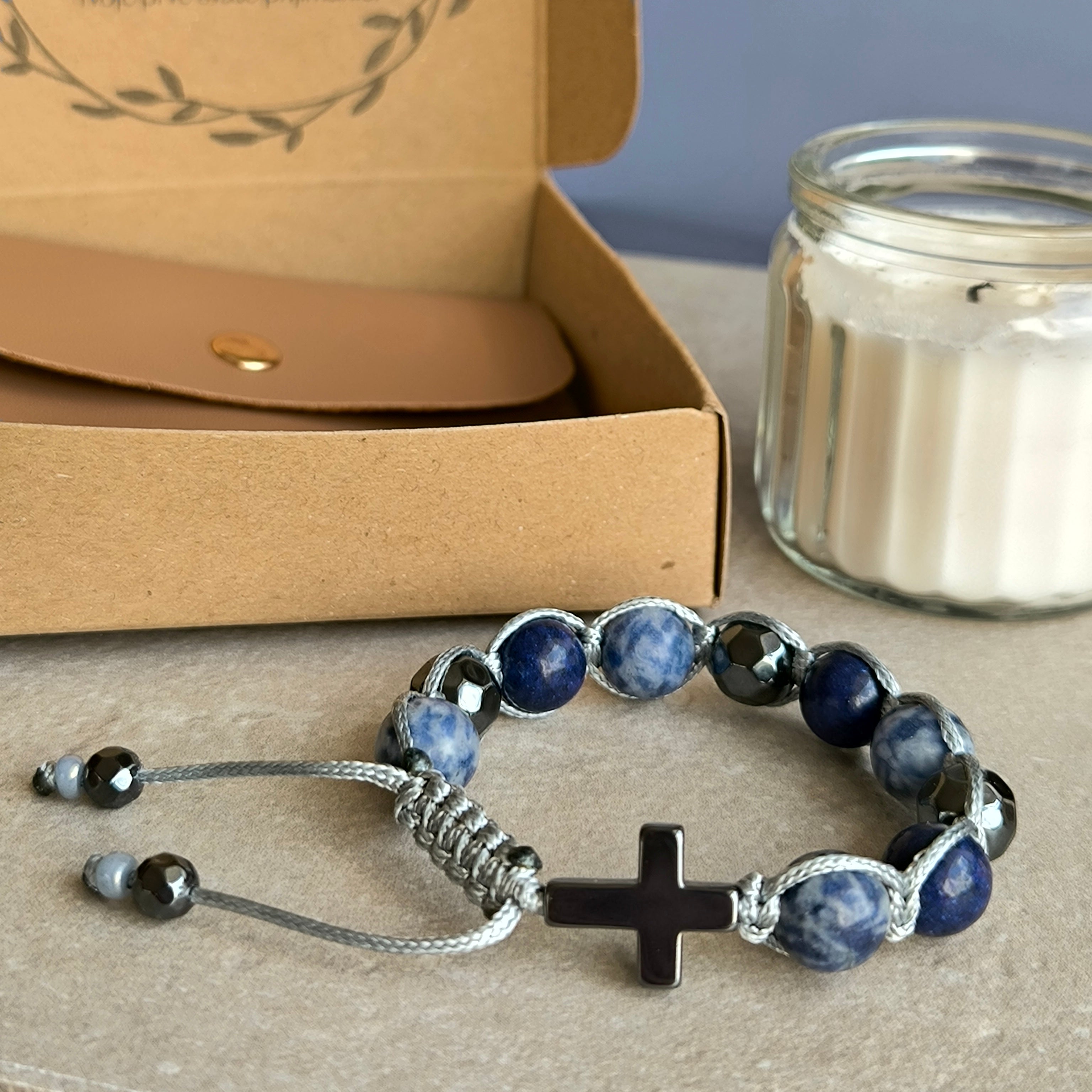 Rosenkranz für einen Jungen (Lapis Lazuli, Sodalith, Hämatit)