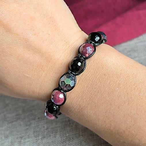 Mitternachtswein – Mineralienarmband (Onyx, Achat) – Marole