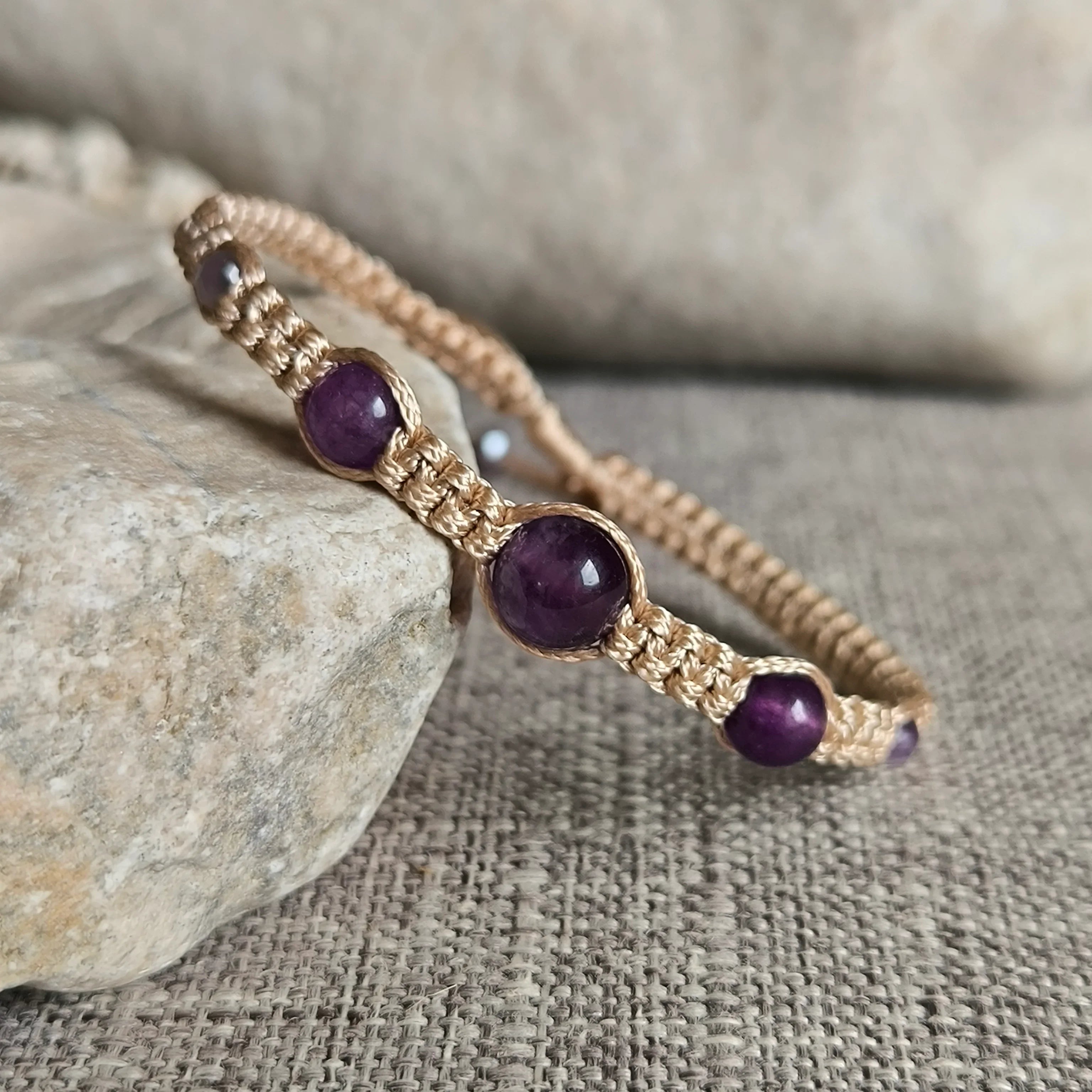 Brățară Minimalist - Be Calm (Ametist) - Marole