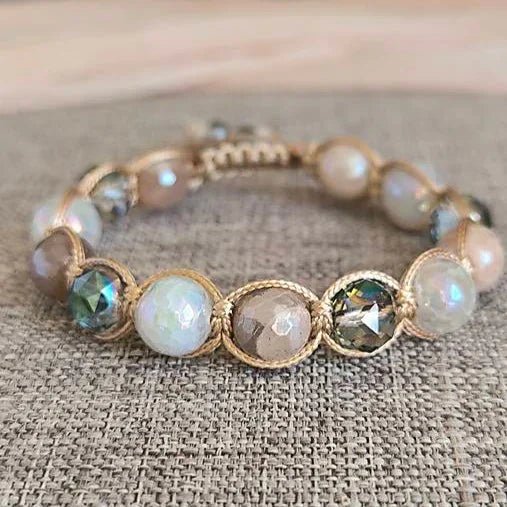 Moonshine - Brățară minerală (Piatră Lunii, Agat) - Marole