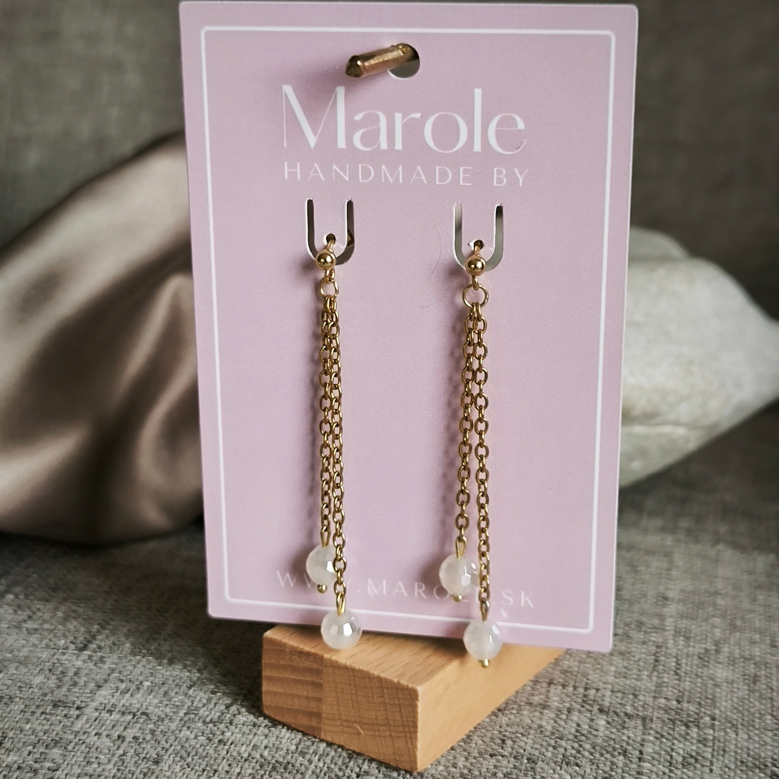 Mineralienohrringe (Achat) - Marole