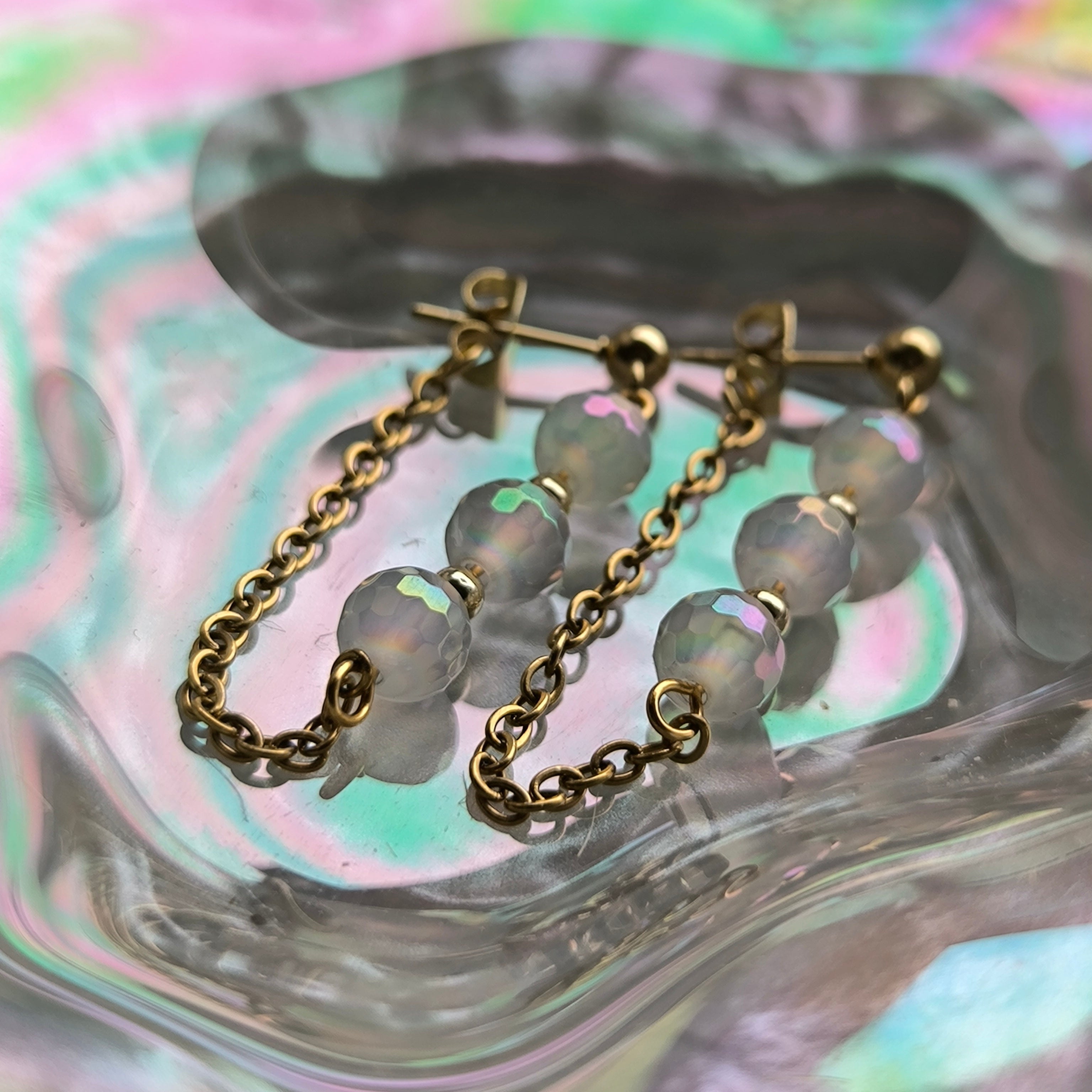 Mineralienohrringe (Achat) - Marole