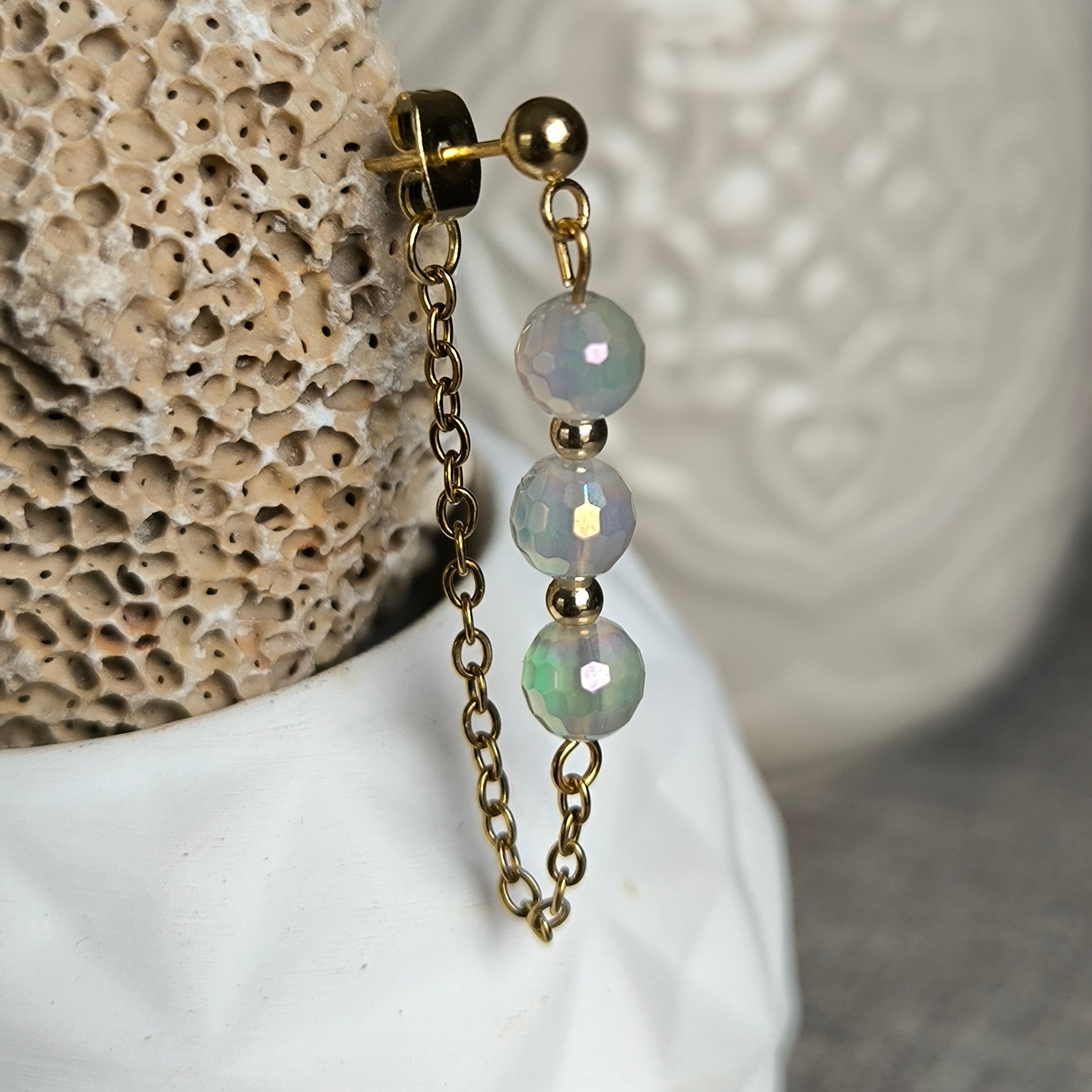 Mineralienohrringe (Achat) - Marole