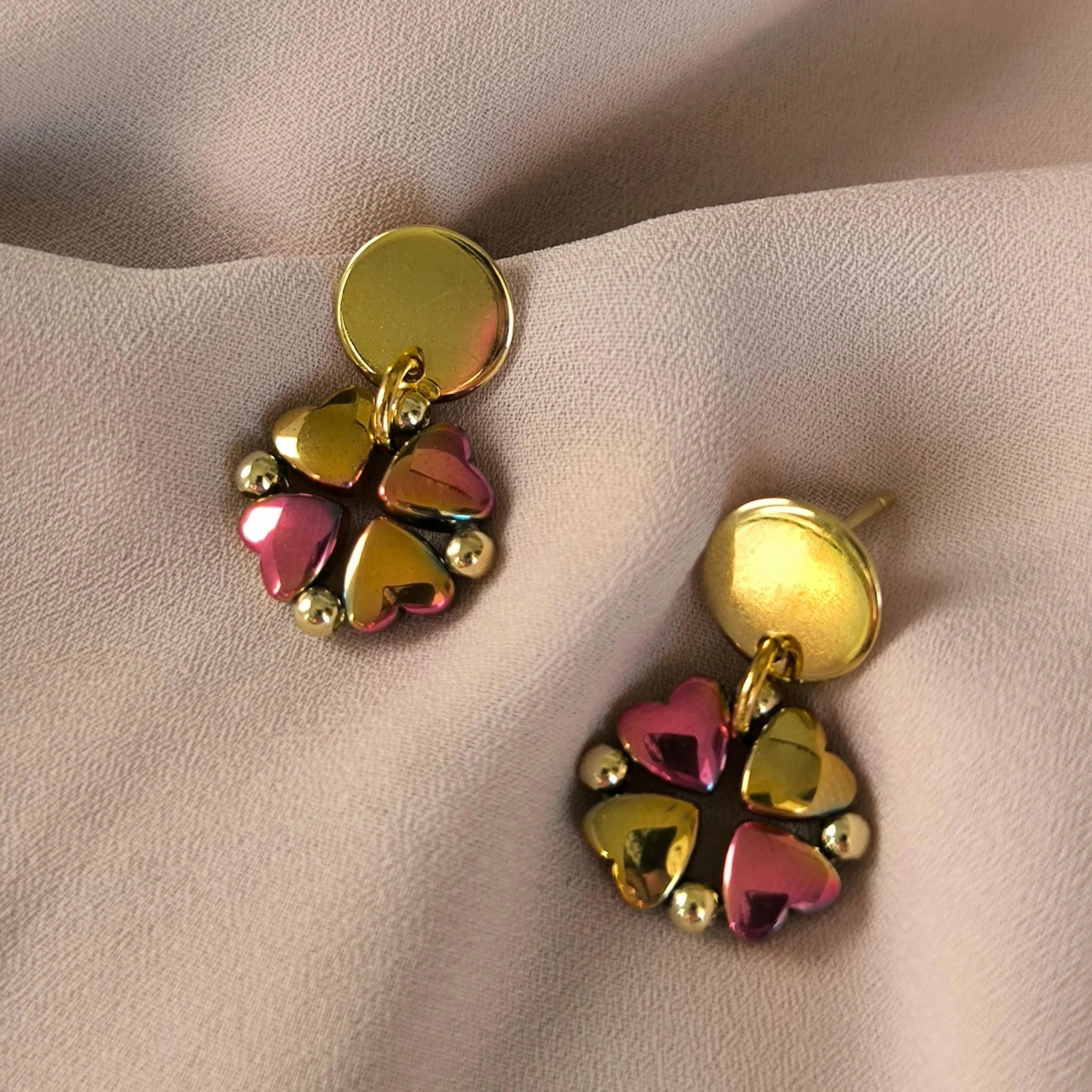 Kolczyki mineralne (hematyt) - Marole